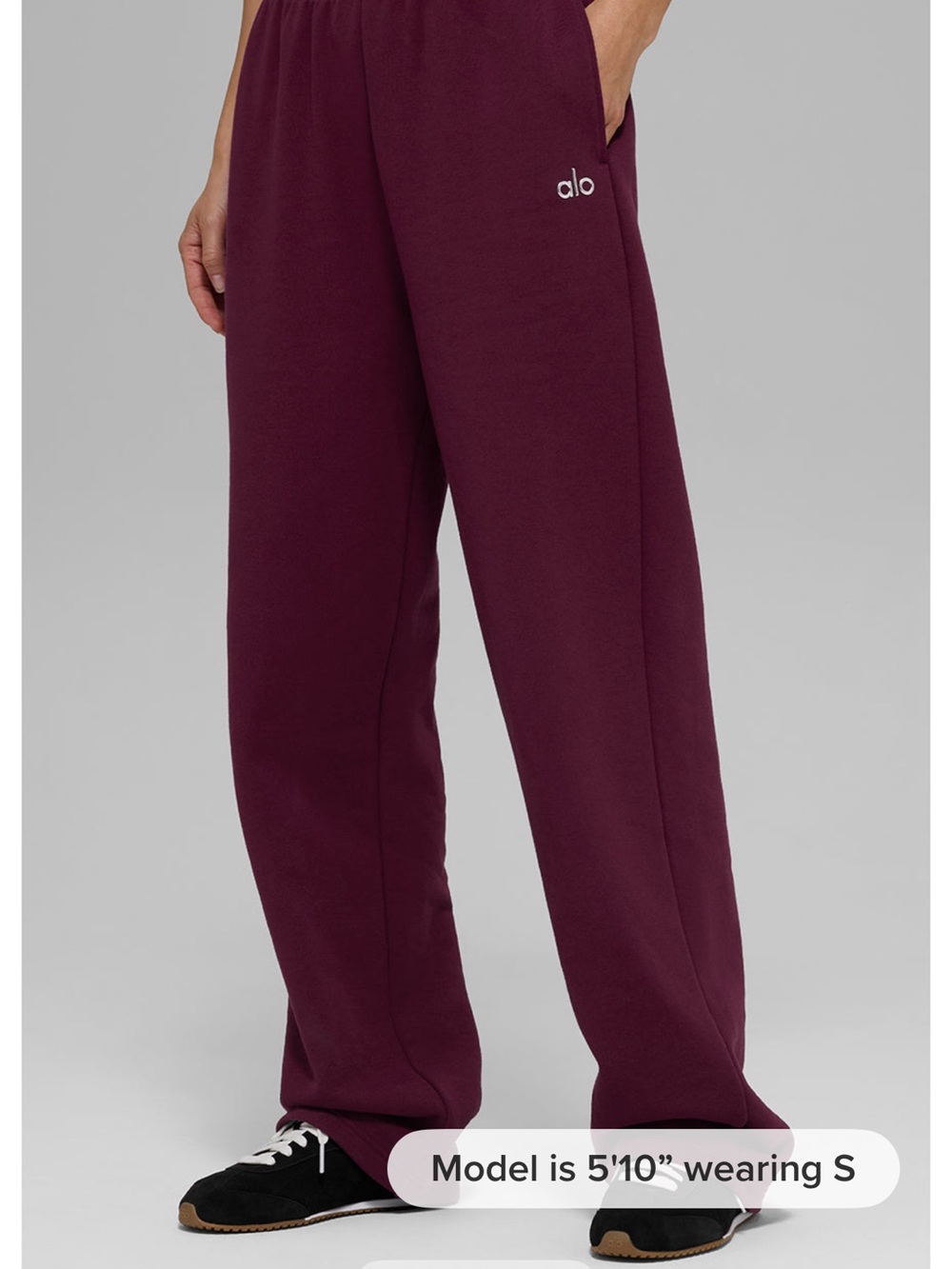 ALO Yoga Kids Wide-Leg Sweatpants in Plum